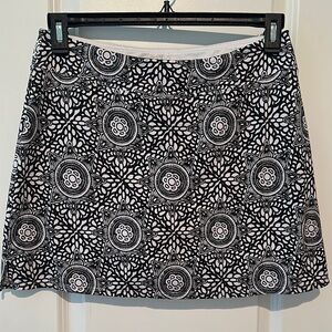 Lola Black and White Pattern Skort